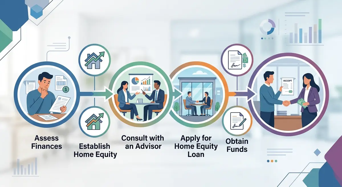 Calgary homeowner reviewing consumer proposal discharge documents with a financial advisor