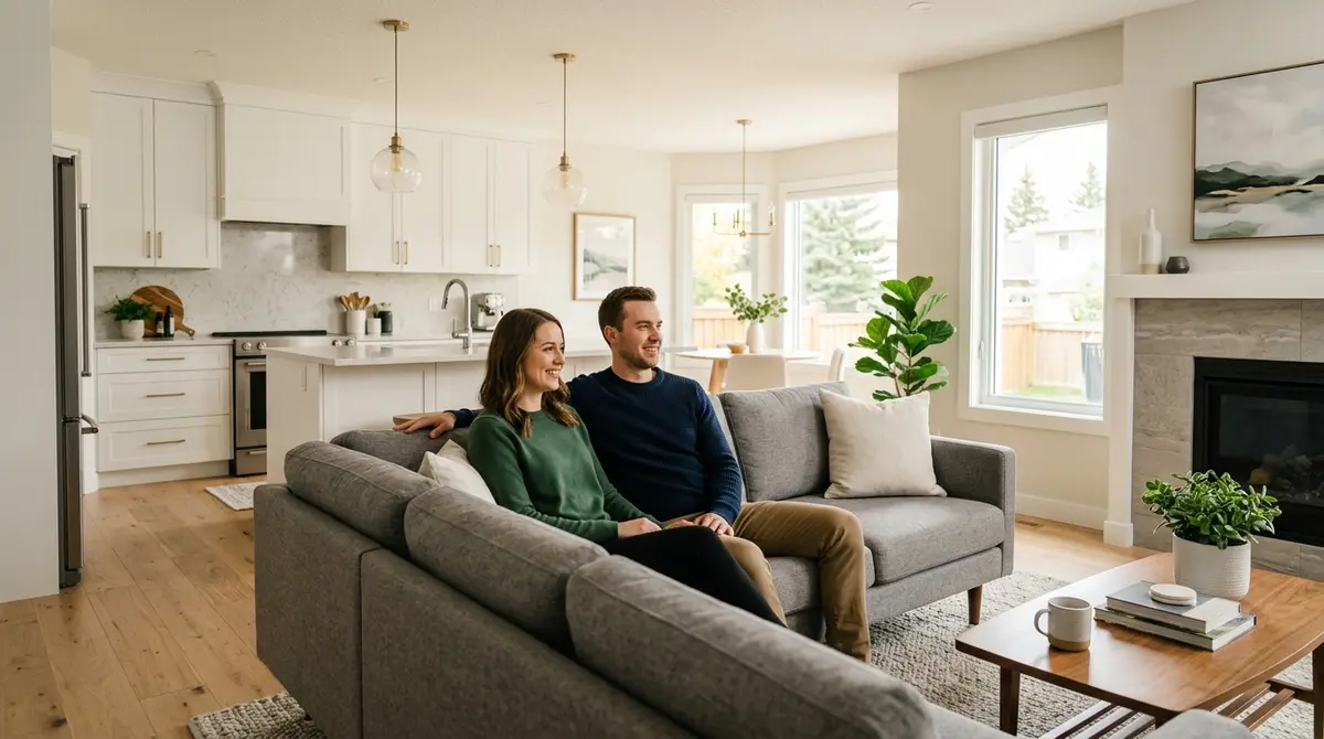 A renovated Calgary home representing the successful turnaround of a foreclosure property