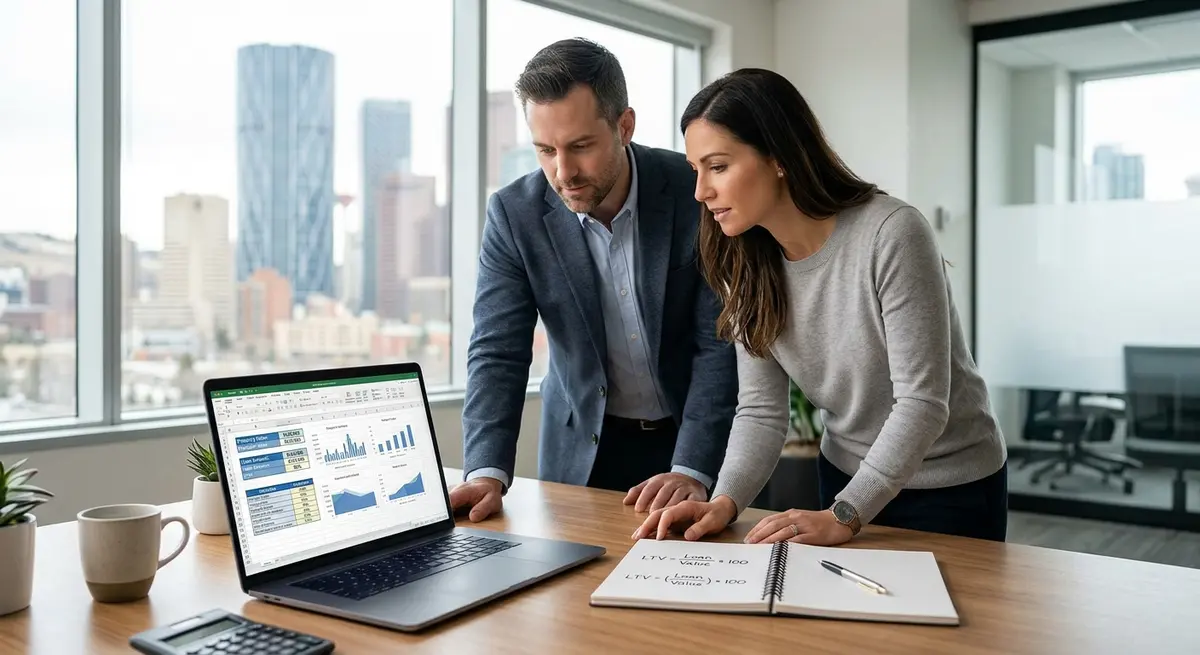 A detailed breakdown of Loan-to-Value calculations for a Calgary property