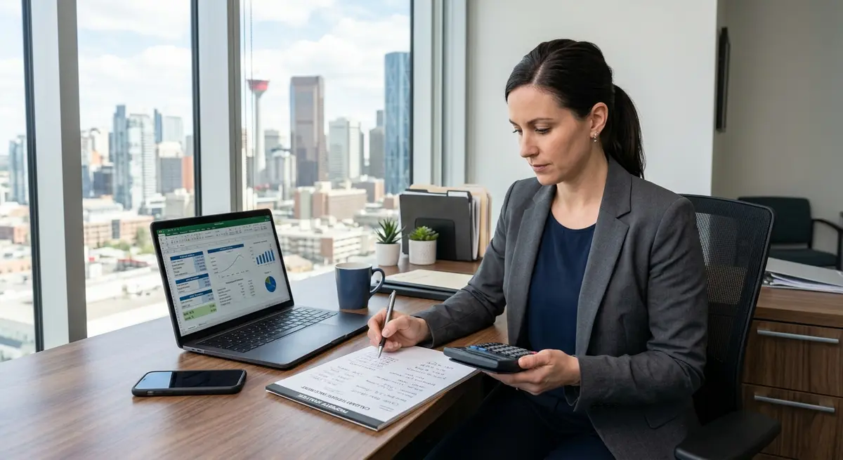 Calgary real estate investor calculating home equity and debt service ratios