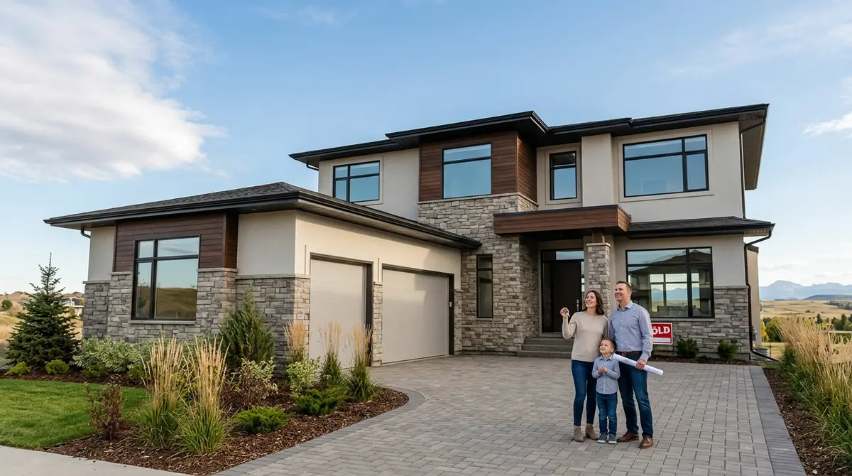 A newly constructed custom home in Calgary funded through equity financing
