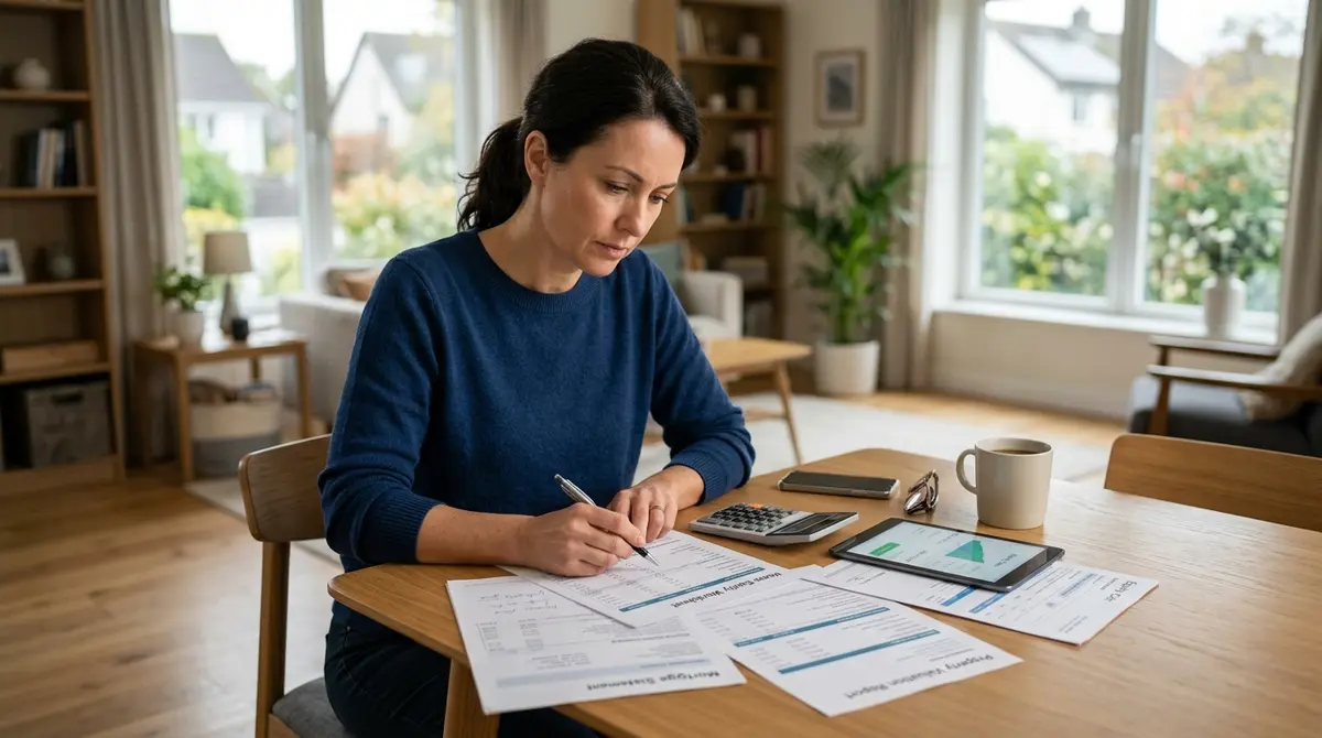 A homeowner reviewing financial documents to calculate their available property equity in 2026