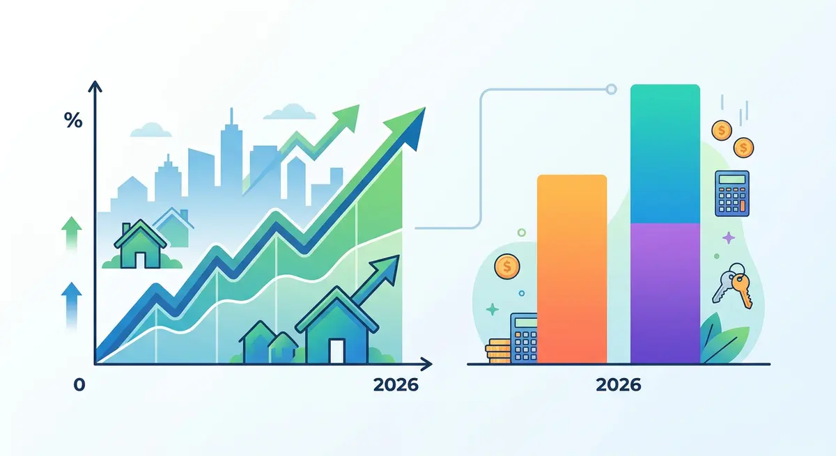 Chart comparing Calgary real estate appreciation with second mortgage borrowing limits in 2026