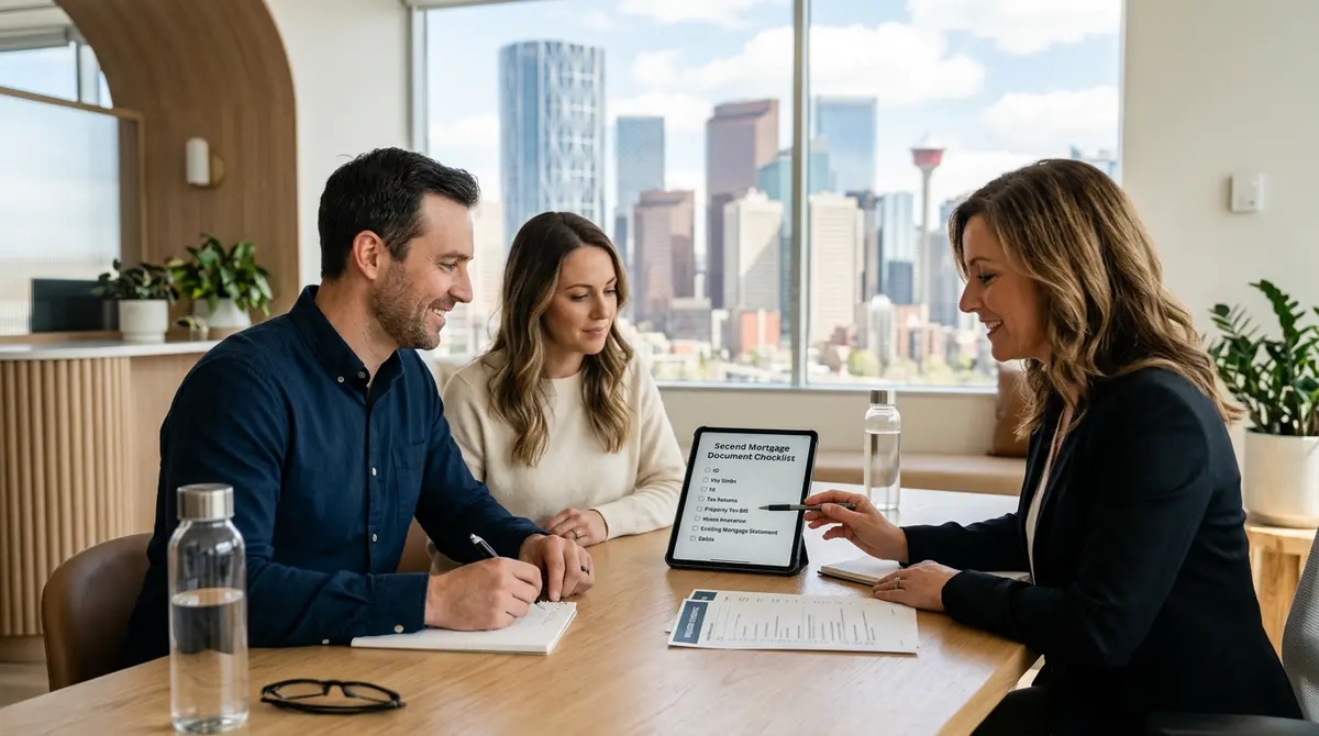 A checklist of required documents for a Calgary second mortgage application