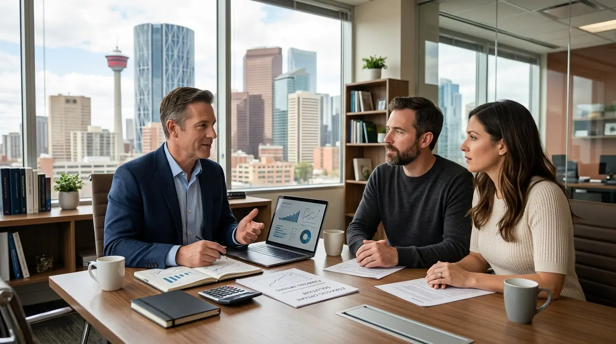 A financial advisor helping a Calgary family explore alternative financing to stop foreclosure proceedings