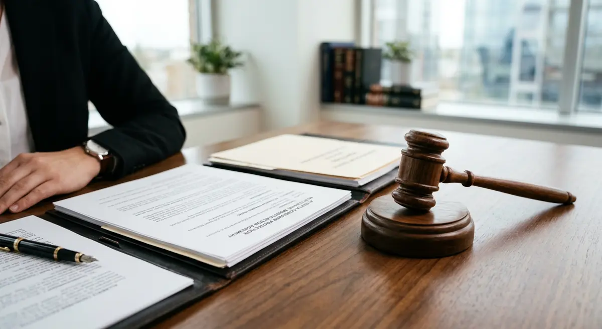 Legal documents and a gavel representing Alberta consumer protection laws for mortgage modifications