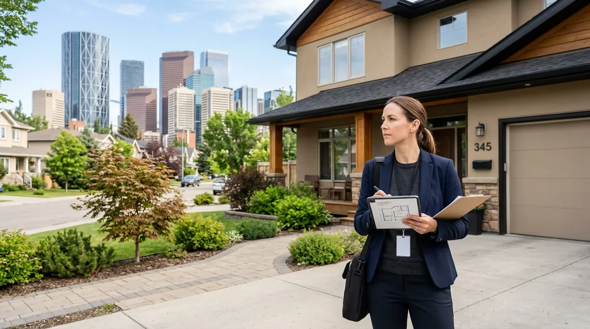 Real estate appraisal process showing a Calgary home valuation for a second mortgage
