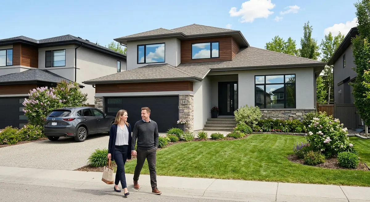 A modern home in suburban Calgary, representing a typical property used for secondary financing
