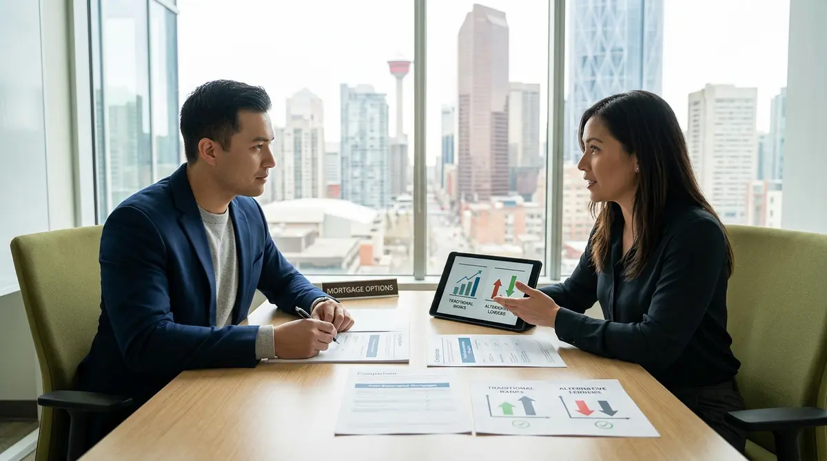 Comparison of traditional banks and alternative lenders for post-bankruptcy mortgages in Calgary
