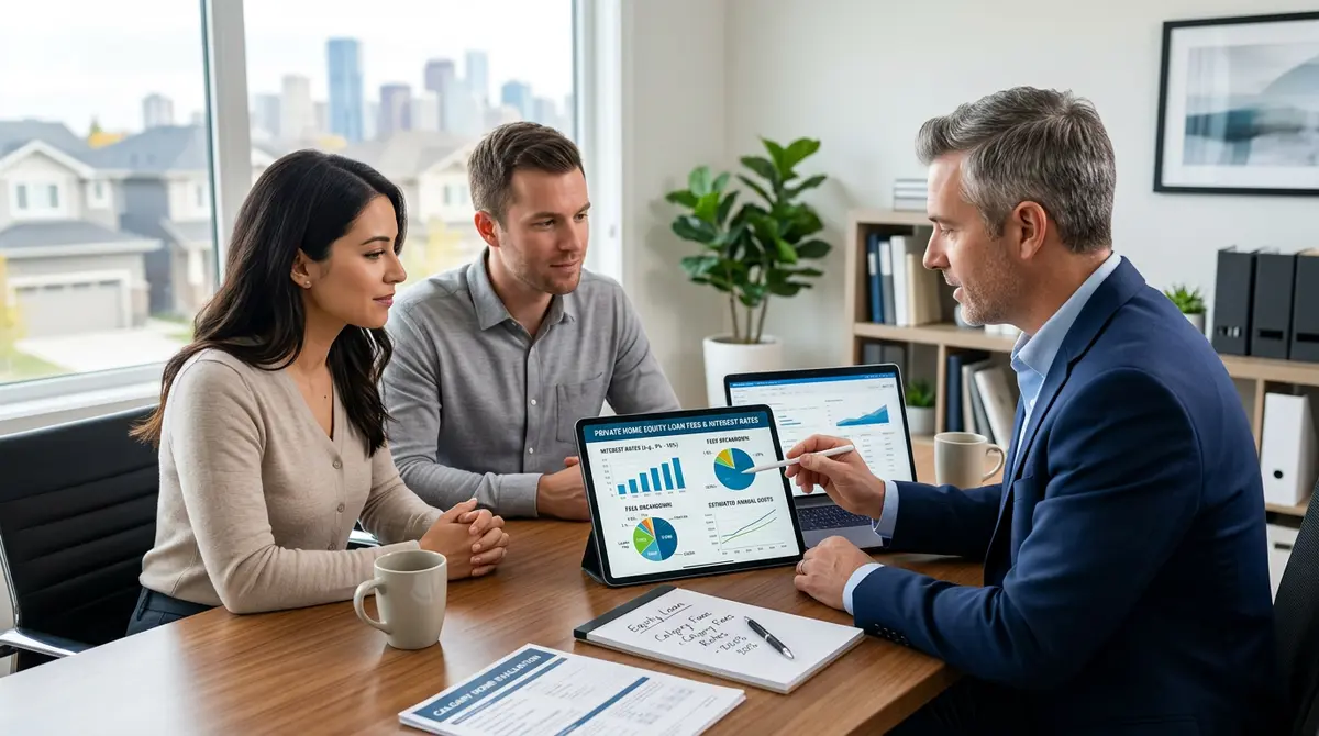A breakdown of the typical fees and interest rates associated with private home equity loans in Alberta