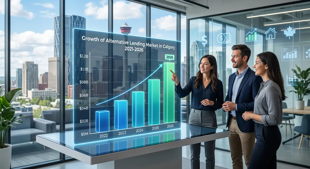 Data chart showing the growth of the alternative lending market in Calgary for 2026