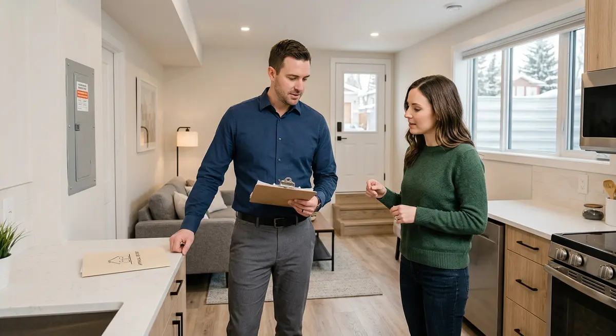 Calgary home with a legal secondary basement suite being evaluated for a second mortgage