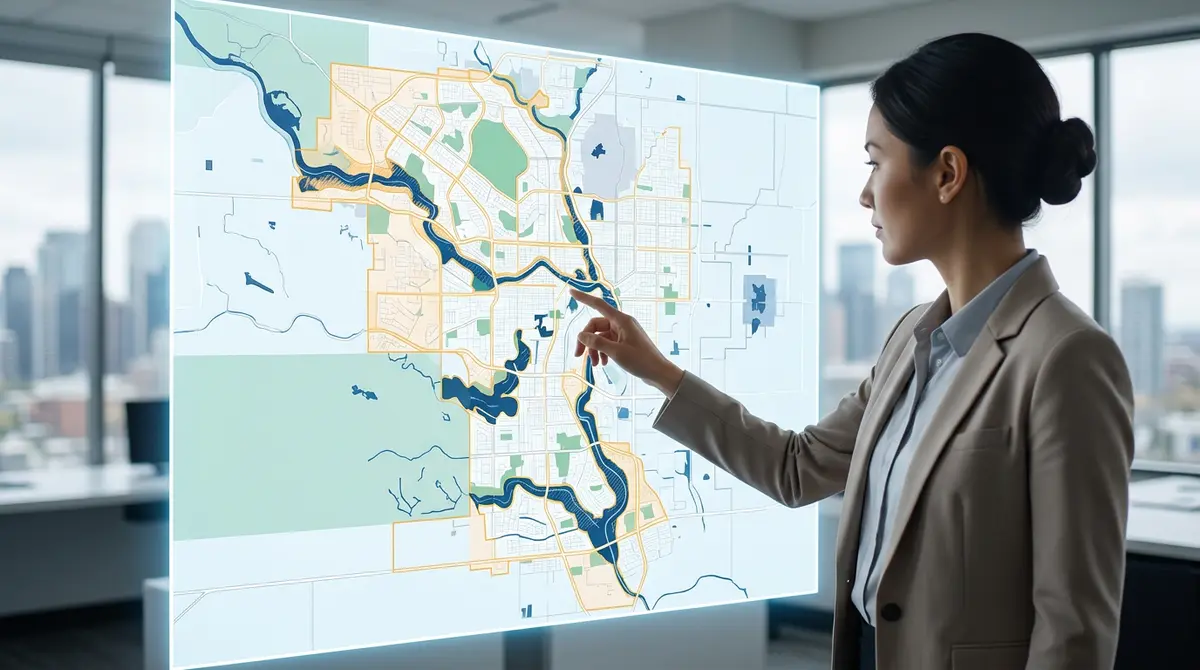 Calgary flood zone map highlighting areas with stricter secondary financing underwriting