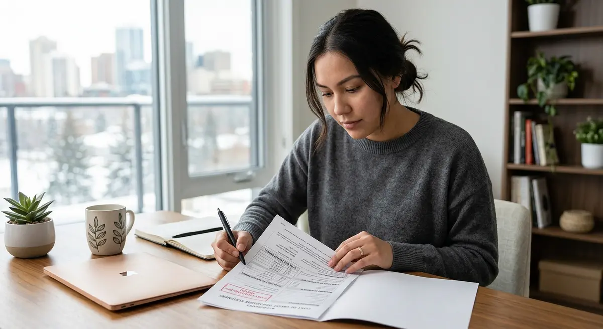 A borrower reviewing a Cost of Credit Disclosure Statement during the 2-day cooling off period in Alberta