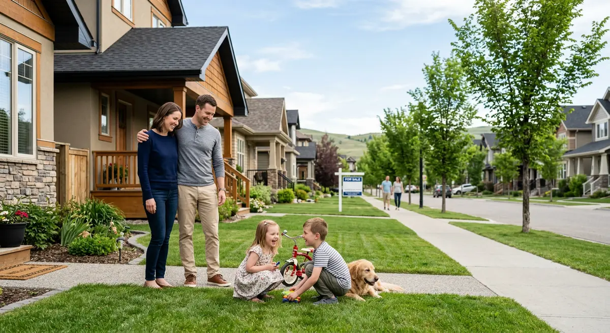 A Calgary residential neighborhood highlighting the concept of a family homestead under Alberta real estate law