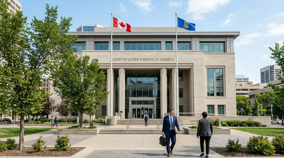 Alberta courthouse exterior representing the legal venue for foreclosure extensions and Order Nisi hearings