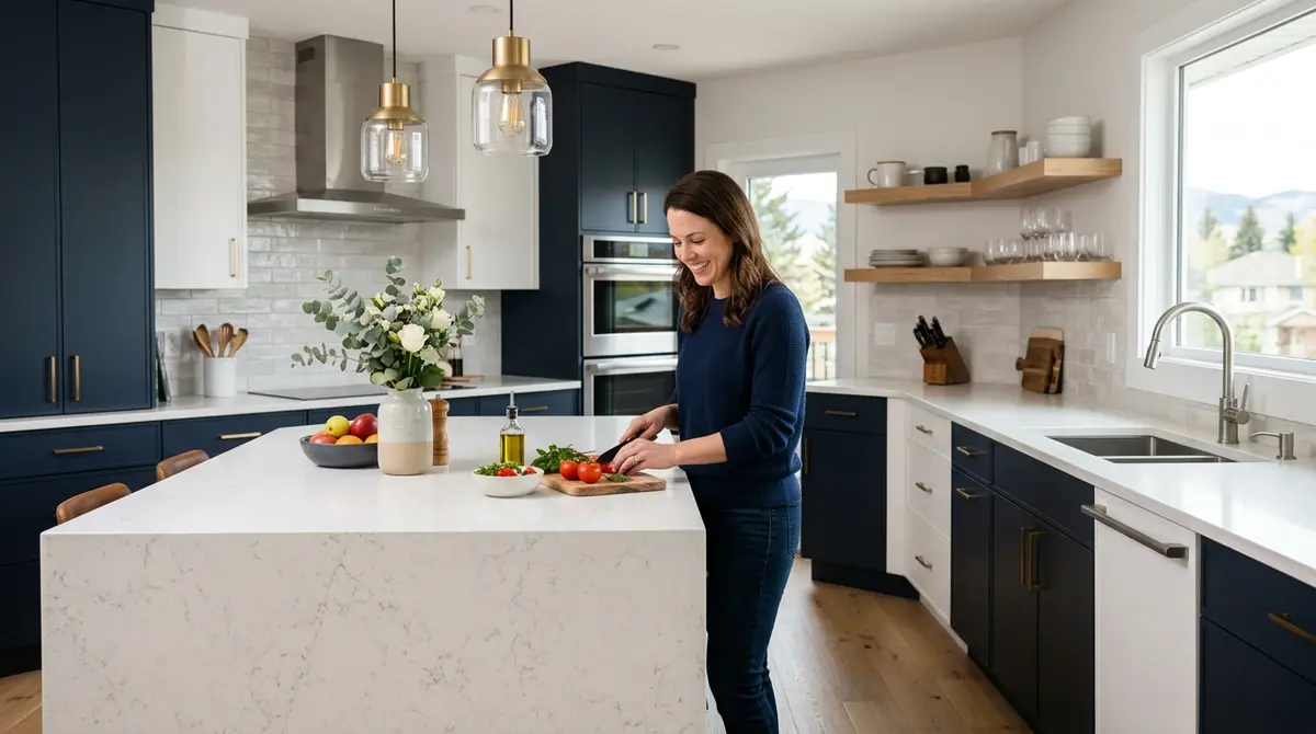 A newly renovated kitchen in a Calgary home financed through a home equity line of credit