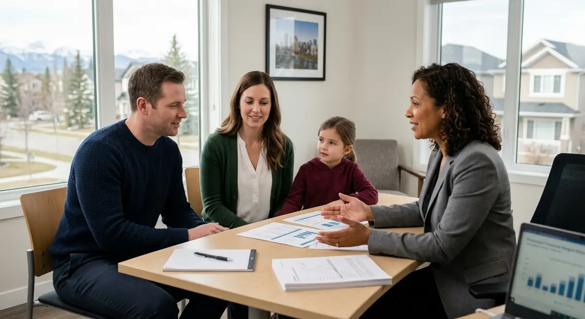 Consultation at The Second Mortgage Store helping a Calgary family stop foreclosure