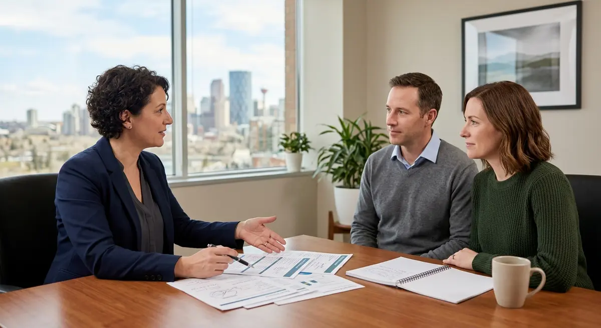Licensed Insolvency Trustee consulting with a Calgary family about debt relief options