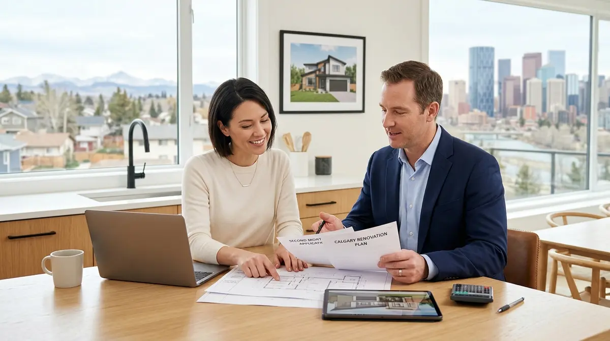 Step by step process of securing a second mortgage for a Calgary property renovation