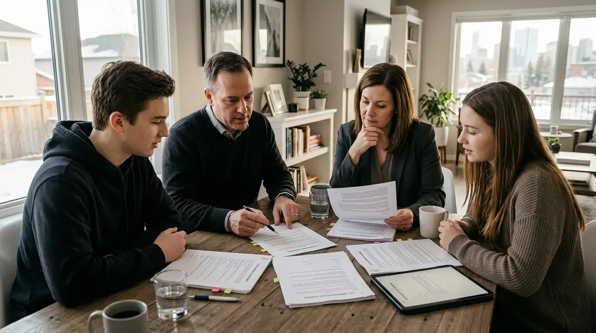 A modern multi-generational home in Calgary featuring a newly constructed laneway suite funded by a second mortgage